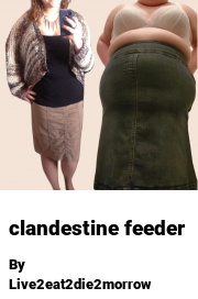 Book cover for Clandestine feeder, a weight gain story by Live2eat2die2morrow