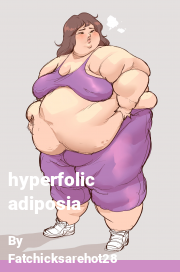 Book cover for Hyperfolic Adiposia, a weight gain story by Fatchicksarehot28
