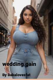 Book cover for Wedding Gain, a weight gain story by Bakalovesfat