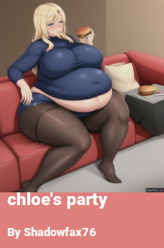 Book cover for Chloe's party, a weight gain story by Shadowfax76
