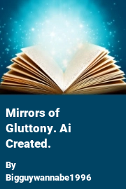 Book cover for Mirrors of Gluttony. Ai Created., a weight gain story by Bigguywannabe1996