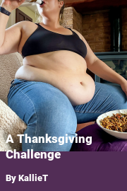 Book cover for A Thanksgiving Challenge, a weight gain story by KallieT