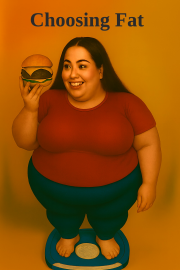 Book cover for Choosing Fat, a weight gain story by Max Freeman