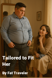 Book cover for Tailored to Fit Her, a weight gain story by Fat Traveler