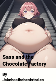 Book cover for Sass and the Chocolate Factory, a weight gain story by Jakehasthebeststories