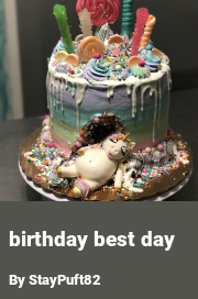 Book cover for Birthday best day, a weight gain story by StayPuft82